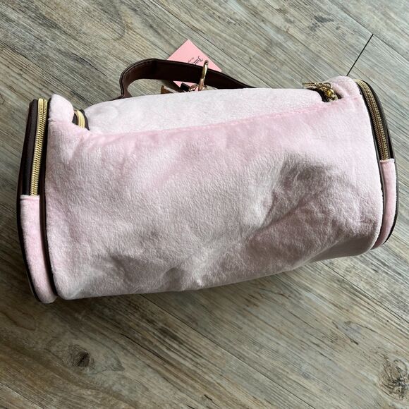 NWT Juicy Couture Bag Pink and Brown Scottish Dog Cosmetic Travel Y2K Glam - Picture 13 of 13